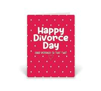 Rib ticklerz - Divorce Card - Funny Divorce Cards - Break Up Cards - Divorced - Happy Divorce Day Good Riddance To That Twat - Best Friend Colleague Cards - CD13