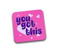 Rib Ticklerz - Drinks Coffee Tea Mug Coaster You Got This Inspirational Gifts Motivation Keep Going Best Friend Colleague Keep Going Motivational Gifts - DC227