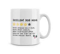 Rib ticklerz - Excellent Dog Nana Mug 5 Star Review Joke Gift Funny Gifts from The Dog Mother's Day Gift Birthday Gift Novelty Dog Nana Mug Christmas Cups - MG545