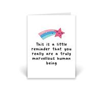 Rib ticklerz - Friendship Card Amazing Human Being Positivity Card Thank You Friend Self Confidence Card Colleague Best Friend Mum Dad Friendship Bestie - CD707