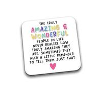 Rib Ticklerz - Friendship Coaster Birthday Gifts Truly Amazing And Wonderful Friendship Gift Thank You Gift Positivity Bestie Colleague Mum Dad Sister Mate - DC186