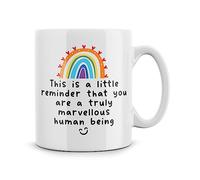 Rib ticklerz - Friendship Gifts Coffee Mug Birthday You are A Truly Marvellous Human Being Friendship Gift Thank You Gift Positivity Rainbow Bestie Mates - MG272