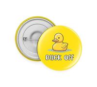 Rib Ticklerz - Funny Badges Duck Off Badge Rude Joke Rubber Duck Novelty Gift Pun Badge Cute Small Birthday Gift Stocking Filler Secret Santa Friend Bestie - BA66