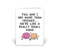 Rib ticklerz - Funny Best Friends Card More Than Friends Like A Really Small Gang Novelty Friendship Cards Birthday Christmas Xmas Present Colleague Bestie Gift - CD598