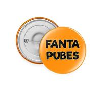 Rib Ticklerz - Funny Birthday Badge - Pin Badge Present - Fanta Pubes - Ginger Best Friend Birthday Gift - Rude Banter - Ginge Joke Present - BA4