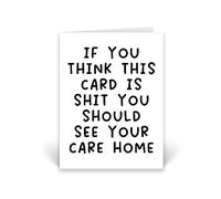 Rib ticklerz - Funny Birthday Card For Mum Dad Nana grandma Joke Birthday Cards For Men Women Care Home Joke Novelty Happy Birthday Uncle Cards For Him Her - CD848