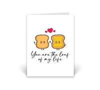 Rib ticklerz - Funny Birthday Card - You Are The Loaf Of My Life - Funny Anniversary Card - Valentine's Card - For Boyfriend Girlfriend Husband Wife Love - CD387