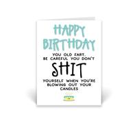 Rib Ticklerz - Funny Birthday Cards Try Not To Shit Youself Blowing Out Candles 30th 40th 50th 60th 70th Funny Colleague Work Bestie Birthday Card Banter - CD1036