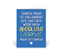 Rib ticklerz - Funny Card For Colleague - Work Bestie Birthday Cards - Office Banter Joke Cards - Both Absolute Legends Made Us Friends - Coworker Leaving - CD43