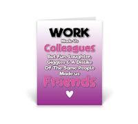 Rib ticklerz - Funny Card For Colleague - Work Colleague Bestie Cards - Fun Laughter Giggles Dislike Same People Made Us Friends - Colleague Birthday Card - CD125