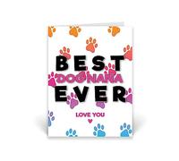 Rib ticklerz - Funny Card From The Dog - Dog Nana Birthday Card - Best Dog Nana Ever Love You - From Dog To Nana - Cute Birthday Card From Puppy Dog Pet - CD109