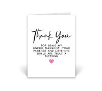Rib ticklerz - Funny Cards Best Friend Thank You For Being My Unpaid Therapist Patience And listening Skills Are A Blessing Friendship Appreciation Gifts - CD945