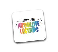 Rib Ticklerz - Funny Coaster Gift For Work Colleague Employee Boss Manager I Work With Absolute Legends Birthday Christmas Secret Santa Present Work Bestie - DC318