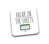 Rib Ticklerz - Funny Coaster Spreadsheet Freak In The Sheets Novelty Colleague Gifs Secret Santa Present Work Bestie Office Joke Birthday Secret Santa Xmas - DC336