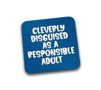 Rib Ticklerz - Funny Coasters Birthday Gift Cleverly Disguised As A Responsible Adult For Son Daughter Friend Cousin Niece Nephew Boyfriend Girlfriend Dad - DC307