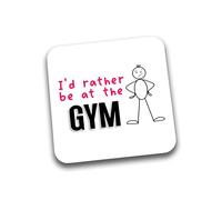 Rib Ticklerz - Funny Drink Coaster I'd Rather Be At The Gym Birthday Husband Boyfriend Novelty Joke Colleague Secret Santa For Him Her Gift - DC257
