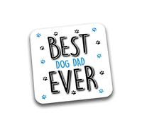 Rib Ticklerz - Funny Drink Coasters Gift For Dog Dad Father's Day Present Best Dog Dad Ever Birthday From The Dog Puppy Dog Lover Coffee - DC314