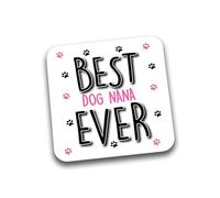 Rib Ticklerz - Funny Drink Coasters Gift For Dog Nana Mother's Day Present Best Dog Nana Ever Birthday From The Dog Puppy Pooch Dog Lover - DC311