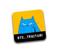 Rib Ticklerz - Funny Drinks Coaster Bye Traitor Novelty Leaving Work Gifts For Colleague New Job Present Good Luck Farewell Congratulations Office Banter - DC367