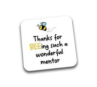 Rib Ticklerz - Funny Drinks Coaster Thanks For Beeing Such A Wonderful Mentor Coaster Novelty Thank You Gift Colleague Boss Manager Gift For Teacher - DC344