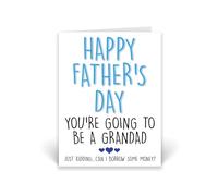 Rib Ticklerz - Funny Father's Day Card For Dad Novelty Dad Cards Dad Joke Cards From Son Daughter Novelty Gift Going To Be A Grandad Borrow Money Jokes - CD1062