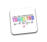 Rib Ticklerz - Funny Friendship Gift You Are Appreciated Thank You For All That You Do Mug Coaster Positivity Pick Me Up Gift For Best Friend Colleague - DC339