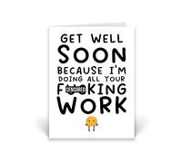 Rib ticklerz - Funny Get Well Soon Card - Colleague Cards Work Bestie - Rude Joke Offensive Banter Cards - Operation Recovery Card - Thinking Of You Gifts - CD542