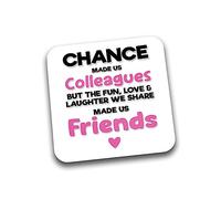 Rib Ticklerz - Funny Gift For Colleague - Funny Coaster - Fun Love Laughter Made Us Friends - Work Bestie Birthday Gift - Secret Santa - Coworker Banter - DC56