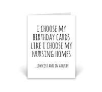 Rib ticklerz - Funny Joke Card For Mum Or Dad - Father's Day Mothers Day - Family Joke Banter Parent Cards - Choose My Cards Like I Choose Nursing Homes - CD245