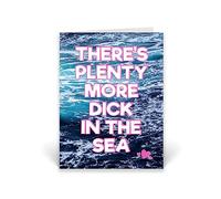 Rib ticklerz - Funny Joke Cards - Divorce Card - Funny Divorce Cards - Break Up Cards - Divorced - Plenty More Dick In The Sea - Best Friend Colleague Card - CD252