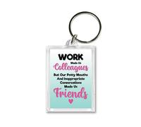 Rib ticklerz - Funny Keyring For Work Colleague - Work Bestie - Potty Mouths Inappropriate Conversations Made Us Friends - Birthday Gifts - Secret Santa - KR68