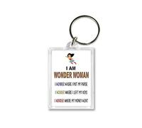 Rib ticklerz - Funny Keyring I Am Wonder Woman Joke Best Friend Colleague Birthday Gifts Forgetful Friend Banter Novelty Gifts Christmas Secret Santa Jokes - KR182