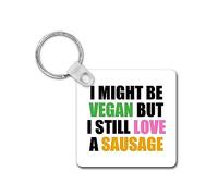 Rib ticklerz - Funny Keyring I Might Be Vegan But I Still Love A Sausage Secret Santa Gifts Colleague Work Bestiie Friend Novelty Vegetarian Birthday Jokes - SKR251