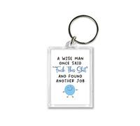 Rib ticklerz - Funny Keyring - Leaving Work Gift For Colleague Coworker - Office Banter - New Job Present - Wise Man Found Another Job Novelty Gift For Him - KR145
