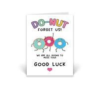 Rib ticklerz - Funny Leaving Card For Colleagues New Job Cards Donut Forget Us Fresh Start Will Miss You Friends Sorry You're Leaving Good Luck Goodbye - CD723