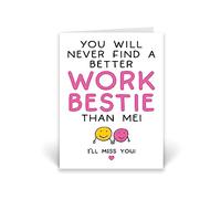 Rib ticklerz - Funny Leaving Cards - New Job - You'll Never Find A Better Work Bestie I'll Miss You Card - For Her Colleague Joke Office Gift Banter Bye - CD512