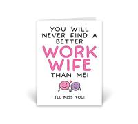 Rib ticklerz - Funny Leaving Cards - New Job - You'll Never Find A Better Work Wife I'll Miss You Card - For Him Her Colleague Joke Office Gift Banter Bye - CD510
