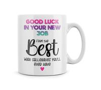 Rib ticklerz - Funny Leaving Work Mug for Colleague - Good Luck in Your New Job from The Best Work Colleagues - New Job Gift - Leaving Present - Farewell - MG138