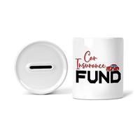 Rib Ticklerz - Funny Money Box Car Insurance Fund 16th 17th Birthday Gift Piggy Bank Savings Jar Son Daughter Present Niece Nephew Novelty Ceramic Present - MB22
