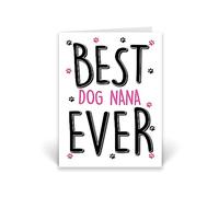 Rib ticklerz - Funny Mother's Day Cards From The Dog Funny Dog Nana Birthday Cards Best Dog Nana Ever Dog Lover Dog Nan Dog Grandparent Joke Banter Cards - CD671