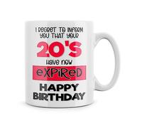 Rib ticklerz - Funny Mug, 30th Birthday Gift Mug, Regret to Inform You That Your 20's Have Now Expired Happy Birthday, Joke Mug Bestie Friend Colleague - MG12