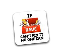 Rib Ticklerz - Funny Mug Coaster Personalised Coaster Can't Fix It No One Can Handyman Joiner Builder Joke Gifts Birthday Father's Day Christmas Humour - DC208