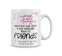Rib ticklerz - Funny Mug, Leaving Work Gift for Colleague, Work Bestie New Job Gift, Chance Made Us Colleagues Work Crazy Place Going to Miss You Good Luck Farewell - MG10