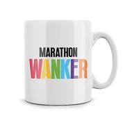 Rib ticklerz - Funny Mug Marathon Wanker Joke Mug Gift for Him for Her Athlete Runner Gift Running Colleague Secret Santa Boyfriend Girlfriend Husband Cup - MG312