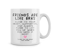 Rib ticklerz - Funny Mugs Best Friend Friendship Gifts Friends are Like Bras Birthday Christmas Thank You Mugs Work Bestie New Job Present Secret Santa Cup - MG635