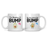 Rib ticklerz - Funny Mugs Brewing A Bump Couple's Mug Set New Parent Gift Mum and Dad Gift New Baby Gift Cute Mug Baby Shower Present Ceramic Mug Cup Friend - MG211