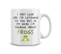 Rib ticklerz - Funny Mugs Crazy Frog Lady Thinking About Frogs Birthday Frog Gift Frog Jokes Frog Lover Cute Frog Gifts for Women Her Men Girls Colleague - MG326