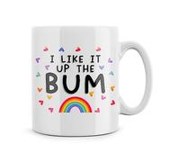 Rib ticklerz - Funny Mugs I Like It Up The Bum LGBTQ Gay Gifts Gay Bestie Best Friend Joke Gifts Secret Santa Novelty Mugs Birthday Gifts Present Colleague - MG274