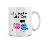 Rib ticklerz - Funny Mugs Like Mother Like Son Oh Shit Novelty Mother's Day Gift Son Funny Birthday Gifts Mum Birthday Mugs Christmas Joke Mugs Family Cup - MG230