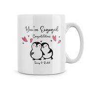 Rib ticklerz - Funny Mugs Personalised Engagement Gifts You're Engaged Congratulations Custom Present Joke Colleague Friends Getting Married Mr & Mrs to Be - MG442